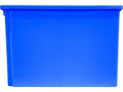 Ящик пластиковый сплошной, 600x400x400 мм, 75 л, синий [605 ГД]