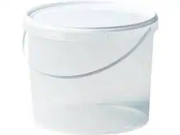 Ведро пластиковое круглое с белой крышкой, 5.8 л [4137]