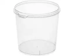 Контейнер п/п 0,850л. круглый, d-118мм, с прозрачной крышкой цв. прозрачный(прозрачный)