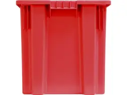 Ящик пластиковый сплошной, 600x400x400 мм, 75 л, красный [605 ГД]