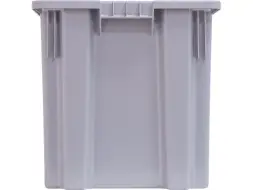 Ящик пластиковый сплошной, 600x400x400 мм, 75 л, серый [605 ГД ВС]