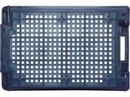 Ящик пластиковый перфорированный, 600x400x200 мм, 48 л, синий [102]
