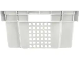 Ящик пластиковый морозостойкий перфорированный, 600x400x200 мм, 48 л, белый [102]