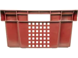 Ящик пластиковый перфорированный, 600x400x200 мм, 48 л, красный [102-1]