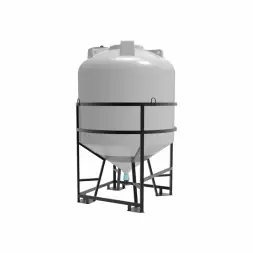 Емкость ЦКТ 5000 л с патрубком 110мм с фланцем белая в обрешетке