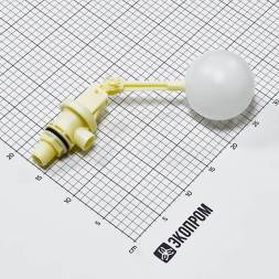 Поплавковый клапан G3/4 пластик шар, L= 315 мм
