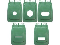 Пластиковый мусорный контейнер на колесах, 360л, зеленый