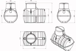 Септик "Rostok" "Коттеджный Плюс" черный