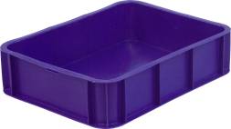 Ящик пластиковый сплошной, 430х330х110 мм, синий [405]