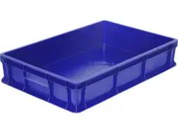 Ящик пластиковый сплошной, 600×400×120 мм, 22 л, серый [704.03.02 М]