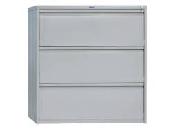 Шкаф металлический картотечный (картотека) ПРАКТИК AMF 1091/3, 3 ящика, 998х915х460 мм