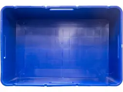 Ящик пластиковый сплошной, 600x400x340 мм, 60 л, синий [4-6434-1]