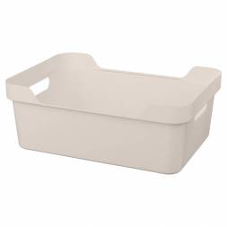 Ящик с крышкой универсальный Luxe, 12л, светло-бежевый