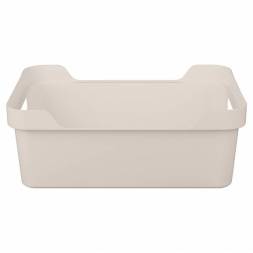 Ящик с крышкой универсальный Luxe, 12л, светло-бежевый