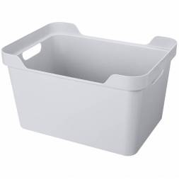 Ящик с крышкой универсальный Luxe, 18л, светло-серый