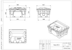 Ящик для соли, реагентов 250 литров, красный