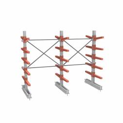 СТ-062 Стеллаж консольный двухсторонний 5 ярусов (с доп.секцией)