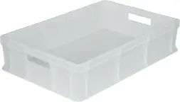 Ящик пластиковый сплошной, 600×400×140 мм, 27 л, белый [705.03.01 М]