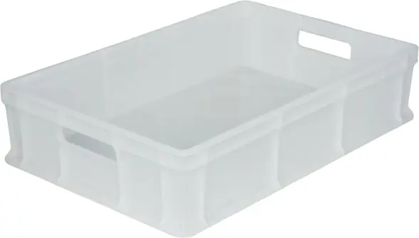 Ящик пластиковый сплошной, 600×400×140 мм, 27 л, зелёный [705.03.01 м]