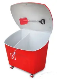 Ящик для песка Boxsand на колесах, объем 0,5 м3 двухсекционный с лопатой