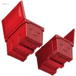 Ящик для соли, реагентов 500 литров, красный