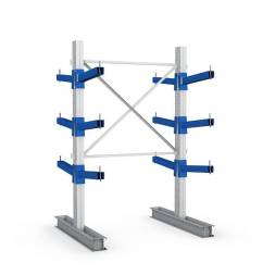 Стеллаж консольный двухсторонний 3 яруса усиленный