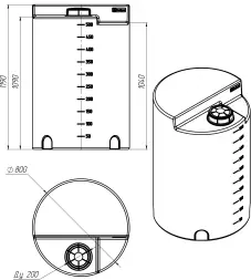 Емкость дозировочная 500л белая