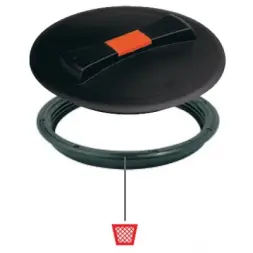 Крышка для емкости D450мм резьбовая c дыхательным клапаном пластик