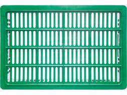 Ящик пластиковый перфорированный, 600x400x250 мм, 46 л, зеленый [201]