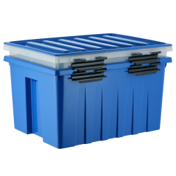 Контейнер с крышкой и клипсами Rox Box Original, 120 л, 740x565x410 мм, прозрачный