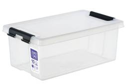 Контейнер с крышкой и клипсами Rox Box Home, 10л, 100x170x210 мм, прозрачный