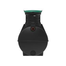 Автономная канализация Rostok Ground 8 с горловиной 1000 мм и самотечным отведением, 3500 л, черный